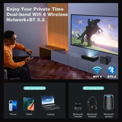 New Arrival Full HD 1080P Portable Home Theater Video Education Projector DLP Support 4K UST Ultra Short Throw Laser Projector