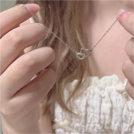 Heart Pendant Necklace Rhinestone / Collier Pendentif Cœur Strass