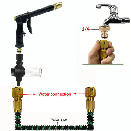 25/150ft Garden Water Hose Expandable Metal Connector High Pressure TPE Reel Magic Water Pipes for Garden Hose Farm Irrigation
