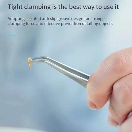 Stainless Multifuctional Steel Elbow Tweezers Aquarium Clip Long Tongs Medical Tweezers Forceps Pet Feeding Tools Non-slip