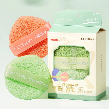 GECOMO Cleansing Face Puff Soft Skin-friendly Fast Foaming Deep Clean Hygienic Facial Face washing Sponges Facial Skin Care Tool