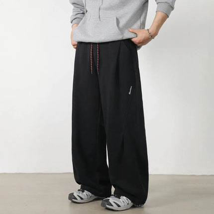 2026 New Style Spring-Autumn Straight-Fitting Loose-Fitting Sports Jogger Pants with Long Cuffs US/European size.