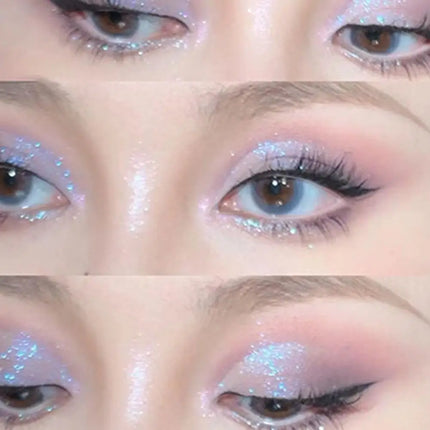 Potato Glitter Monochrome Eyeshadow Palette Natural Light Highlighter Powder For Delicate Eye Makeup Diamond Brightening