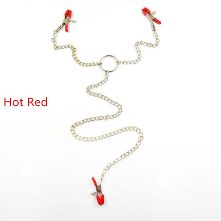 Metal Nipple Clamps clips ring bell BDSM breast Bondage restraint Sex Toy For Women Couple play Game