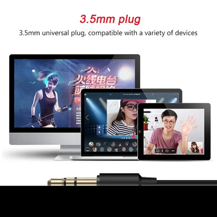 3.5mm Studio Microphone Speech Mic Stand Holder USB Desktop Wire Gaming Mic Mini For PC Notebook Podcast Recording Studio