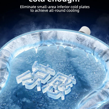 Detachable Ice-Cool Neck Fan, 360° Cooling with Freezable Ice Ring , 3 Speeds, Large Battery, Hands-Free for Outdoor, Commuting