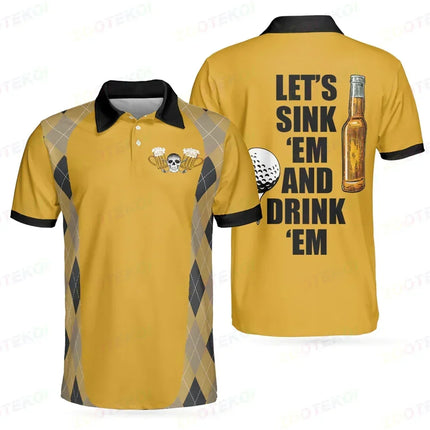 Men's Golf Clothing Summer Short Sleeve Top Comfortable Casual Sports Tennis Polo Shirts Breathable Fashion T-shirt Streetwear