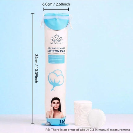 Cotton pads/Makeup remover pads, 150 pieces, thickened round pads with different textures on each side