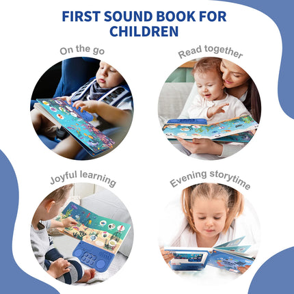 Kids Electronic Audio Books  Animals Cognitive Books with Melody & Lights Drum Sounds Interactive Pre-school Educational Toys