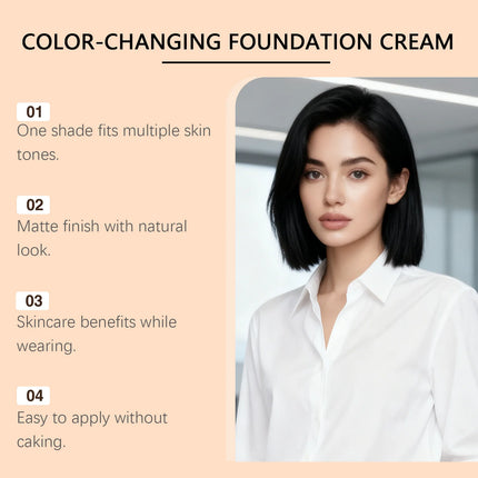 Concealer Color Change Foundation Waterproof Covering Acne Scars Even Skin Tone Full Coverage Concealer Foundation Cream Makeup