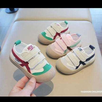 Spring and Autumn 2024 New Korean version of indoor girls canvas shoes soft-soled children's baby toddler shoes children's shoes