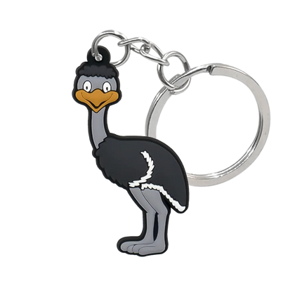 1PCS Animal Keychains Cute Black Cat Dach Dog Funny Style Duck Keyring Keychain for Bag Car key Accessories Kids Favor Key Decor