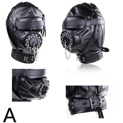 Head Mask BDSM Hood Restraint Strap Erotic Sex Toys For Woman Couples Bondage Set Mouth Gag Ball Slave Adult Game Sex Products