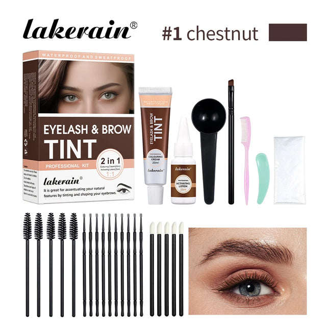 Eyebrow Tint Dye Professional Eyebrow Dye Waterproof Long-lasting Eyebrow Brow Kit Semi Permanent Eyebrow Home Use Pro Kit