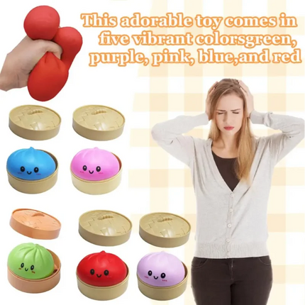 Simulation Colorful Dumpling Squishy Pressure Ball Slow Rebound Soft Pinch Stress Relief Squeeze Toys Gifts for Kids ＆ Adults