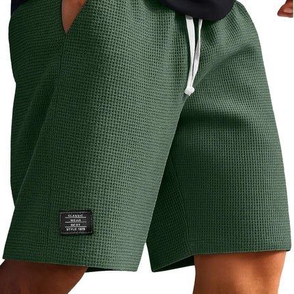 Men's Jacquard Casual Shorts Summer Harajuku Solid Sweatpants Fashion Men Short Pants Retro Men Clothes Roupas Streetwear New