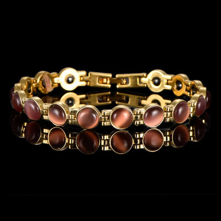 Wu's 2022 Hot Selling New Products Plated 18K Gold Opal Bracelet Magnet Bracelet for Women Energy Magnetic Bracelet