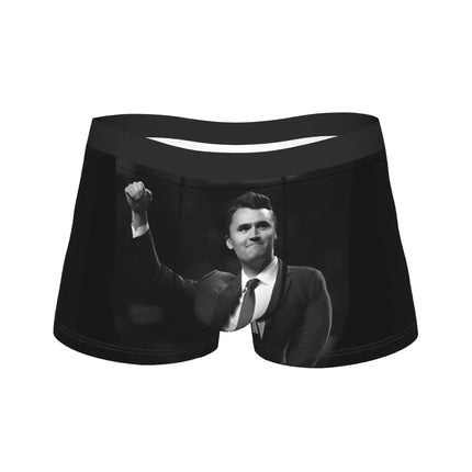 Charlie Kirk Angelic Advocate  Underwear  Printed Boxershorts Quality Men's Underpants Elastic Boxer Brief Gift Idea