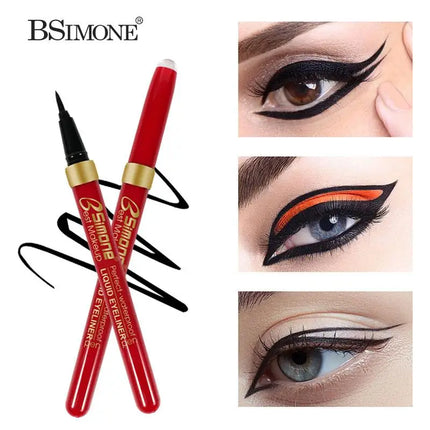 Waterproof Black Eyeliner Pen Quick Drying Long Lasting Matte Smooth Easy To Color Liquid Eyeliner Pen Makeup Cosmetics