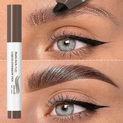 4D Eyebrow Microblading Pen With Forks Tip Waterproof Long Wearing Tattoo Pencil For Professional Makeup Artists Pen