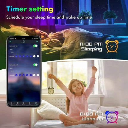 USB LED Strip Light DIY RGB Light Strip Flexible TV Backlight Light with App Control LED Light for Room Christmas Decor Lighting