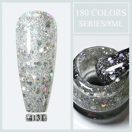 Parkson 8ml HEMA TPO FREE Color Gel Nail Polish Nude Pink Red Green Collection Nail Gel Polish Glitter Soak Off UV LED Gel