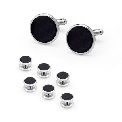 8PCS Classic Sea Shell Copper Mens Cuff Link Sleeve Studs Set Luxury French Style Cufflinks Party Wedding Suit Shirt Accessories