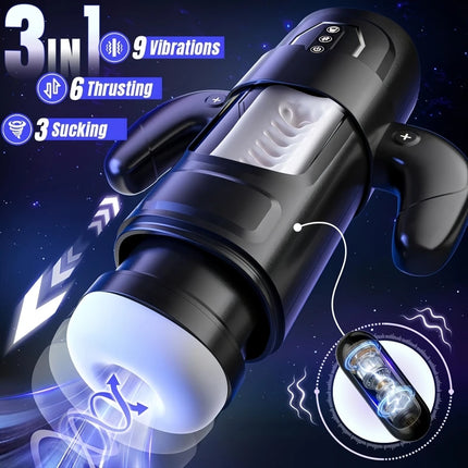 Automatic Men's Masturbator Cup Vibration Blowjob Sucking Machine Orgasm Erotic For Men Penis Training Sex Toys Adults Goods 18+