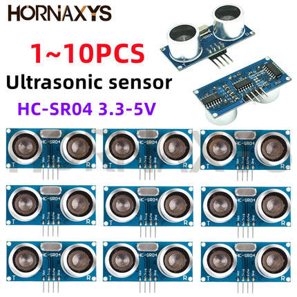 1-10PCS/Ultrasonic sensor HC-SR04 HCSR04 to world Wave Detector Ranging Module  HC SR04 Distance Sensor 3.3V-5V