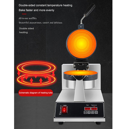 UFO-Shaped 1200W Digital Grill | Crush Burgers, Swirl Ice Cream Waffles & Serve Gelato Paninis in Style"