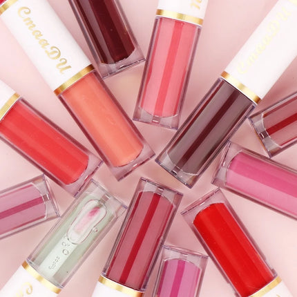8 Colors Velvet Matte Liquid Lipstick Double-ended Lip Gloss Long-Lasting Waterproof Easy Color Non-stick High Pigment Lipgloss