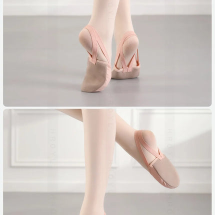 Girls Rhythmic Gymnastics Shoes Women Adult Children Half Sole Jazz Ballet Dance Shoes Half Toe Shoes Woman Belly Dancing Shoes