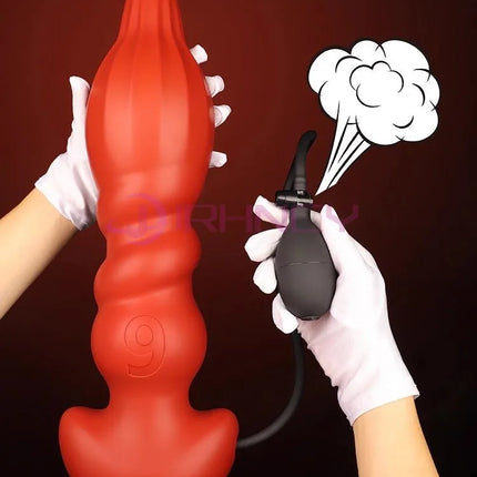 Super 12cm Huge Inflatable Anal Plug Silicone Big Butt Plug Sex Toys BDSM Women Men Inflatable  Anal Dilation Dildo Masturbation