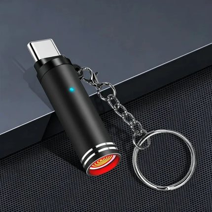 Mini Type C Mobile Phone Cigarette Lighter Air Blowing Smoking Cigarette Lighter Outdoor Safety USB C Lighter Adapter