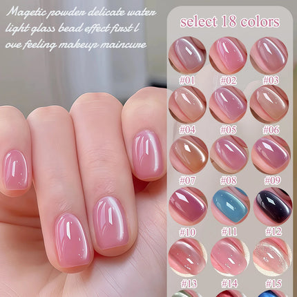 WS 10ML Pink Cat Eye Gel Nail Polish Ceramic Magnetic Gel UV Semi-permanent Enamels Varnish Nail Supplies For Professionals Gel