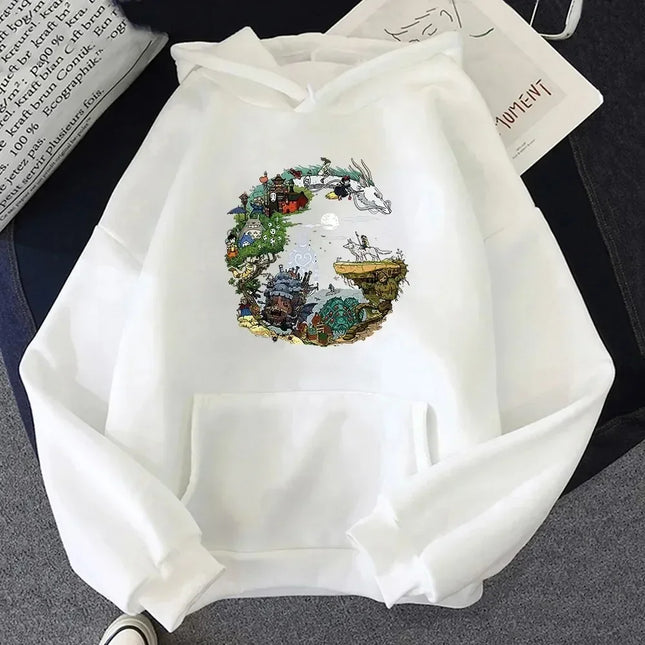 Studio Ghibli Hoodies Women Hoodie Japanese Anime Printed Sweatshirt Fashion Casual HipHop Sweatshirt Harajuku Unisex