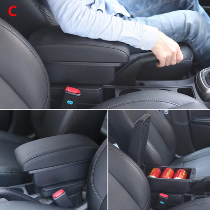 For Volkswagen POLO Armrest new For VW POLO Mk5 6R Vento Car Armrest box Interior Parts Storage Box Car Accessories 2012-2018USB
