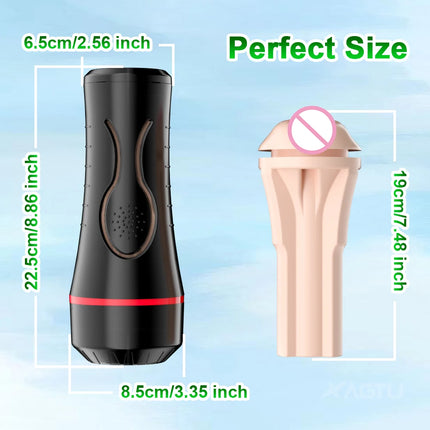 Male Masturbator Realistic Pocket Pussy Vagina Textured Soft Fleshy Texture Penis Training Masturbators Sex Machine Toy for Men