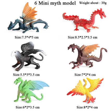 Oenux Simulation Dinosaur Dragon Turtles Fire Bull Orangutan Magma Golem Animal Model Action Figures Pvc Collection Kid Toy Gift