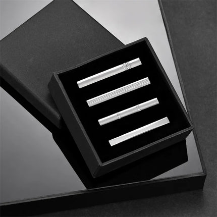 Minimalist Tie Clip For Men Tie Clip To Man Shirt Business Party Gift Box Jewelry Men's Cuff Luxury Man Fashion Cufflinks Lawyer