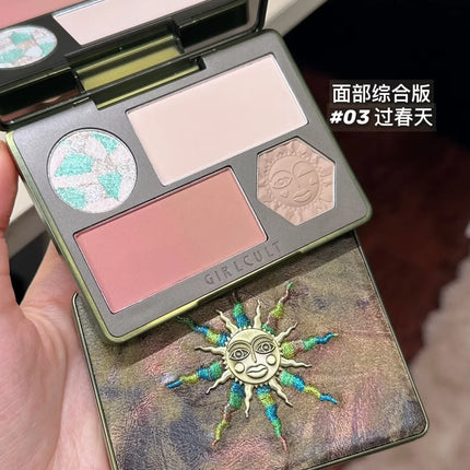 Girlcult Compendium of Materia Medica Series Pearl Matte Highlights Blush Face Contour Palette Brighten Integrated Palette