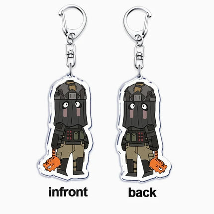 Hot Military Game Ghost Chibis Keychains for Accessories Cod Soldier Soap Simon Riley Keyring Jewelry Fans Friends Gaming Gifts