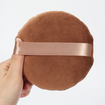 125mm圆形 Cotton Velvet Powder Puff Large Loose Powder Puff Makeup Artist Powder Puff Round Cotton Ribbon Hook Hand Glove Puff