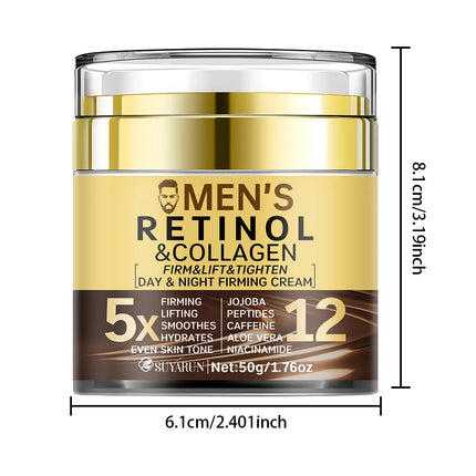 SUYARUN Men's Anti-Aging Face Cream-Firming & Hydrating Moisturizer with SPF 20 | Organic Natural Ingredients for All Skin Type.