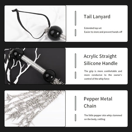 Bdsm Metal Chains Whip Flogger Ass Spanking Bondage Sex Toys For Couples Fetish Women And Men 2 Type Heavy Whip Adult Games