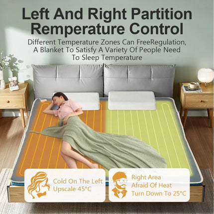 220V Electric Blanket Automatic Thermostat Electric Heating Blanket Body Warmer Thermal Mattress for Winter Home Office Use