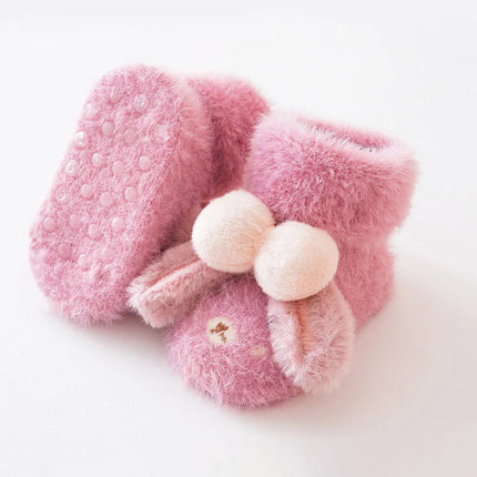 Cartoon Baby Floor Socks Cute Rabbit Newborn Boy Girl Anti-slip Indoor Sock Autumn Winter Warm Thicken Infant Plush Socks