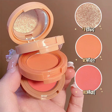 Miss Lara 3-Layer Makeup Palette High-Gloss Blush Pearlescent Matte Finish Multifunctional Valentine's Day Gift for Women