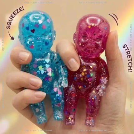 Squishy Babies Glitter Purple Baby Squishy Slow Rising Sugar Swaps Style Stress Relief Fidget Toys Easter Stuffers Party