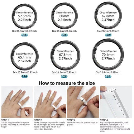 R06 Smart Ring With Charing Case,Heart Rate and Blood Oxygen Monitor, IP68 & 5ATM Waterproof, Multi-sport Mode For Men Women